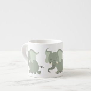 Niedlich Merry Cartoon Elephant Espresso Tasse