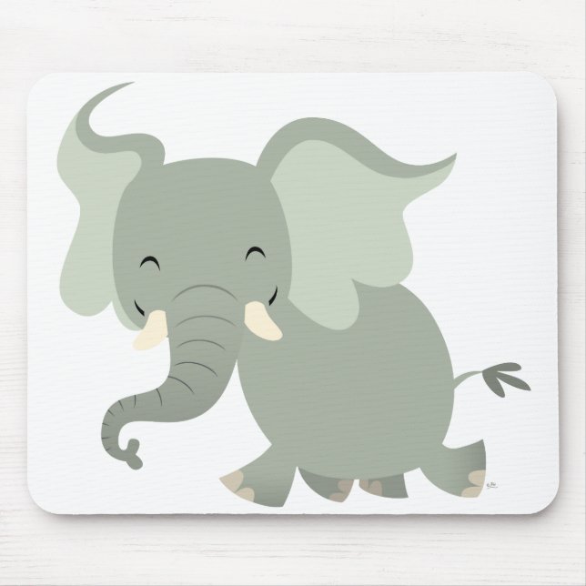 Niedlich Merry Cartoon Elephant Mousepad (Vorne)
