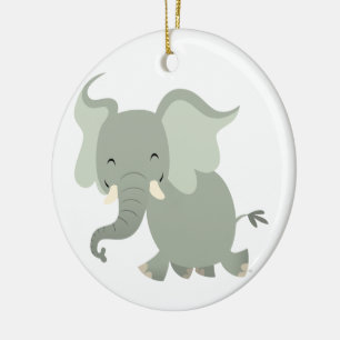 Niedlich Merry Cartoon Elephant Ornament