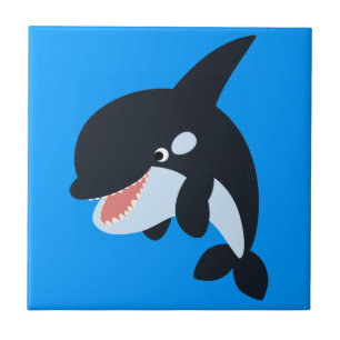 Niedlich Merry Cartoon Killer Whale Tile Fliese