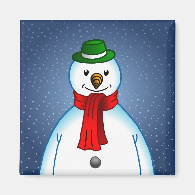 Niedlich & Merry Snowman Magnet (Vorne)