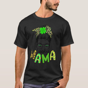Niedlich Messy Bun Kariert St Patrick's Day One Lu T-Shirt
