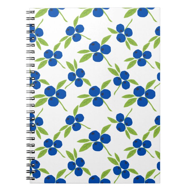 Niedlich Messy Cutout Blueberries nahtloses Muster Notizblock (Vorderseite)