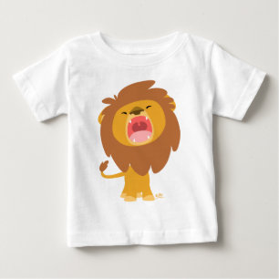 Niedlich Mighty Roaring Cartoon Lion Baby T - Shir T-shirt