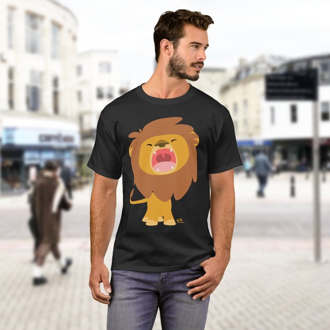 Niedlich Mighty Roaring Lion Cartoon T - Shirt (Von Creator hochgeladen)