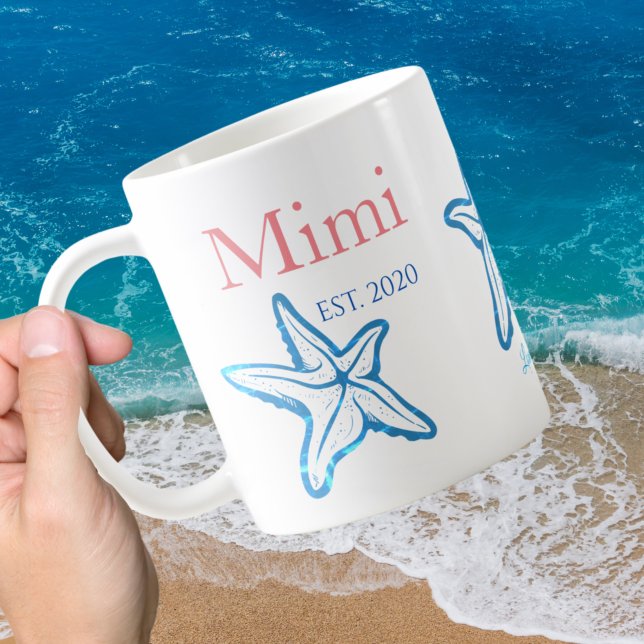 Niedlich Mimi Blue Starfish Beachy Kaffeemaschine  Kaffeetasse (Von Creator hochgeladen)