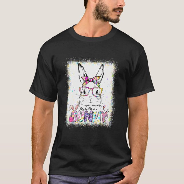 Niedlich Mimi Bunny Face Gefärbte Krawatte Osterta T-Shirt (Vorderseite)