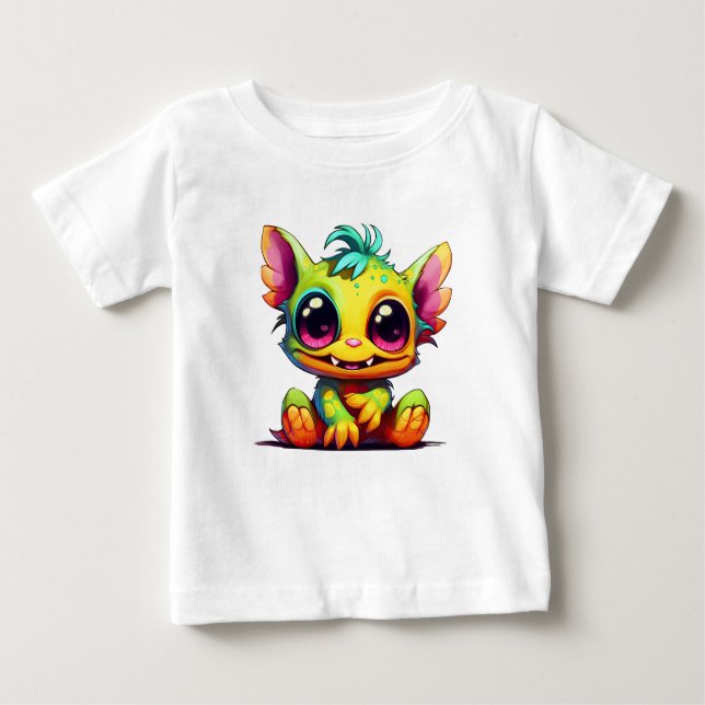 Niedlich Mini Monster Animo Amely Baby T-shirt (Vorderseite)