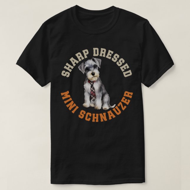 Niedlich Miniature Schnauzer Dog T-Shirt (Design vorne)
