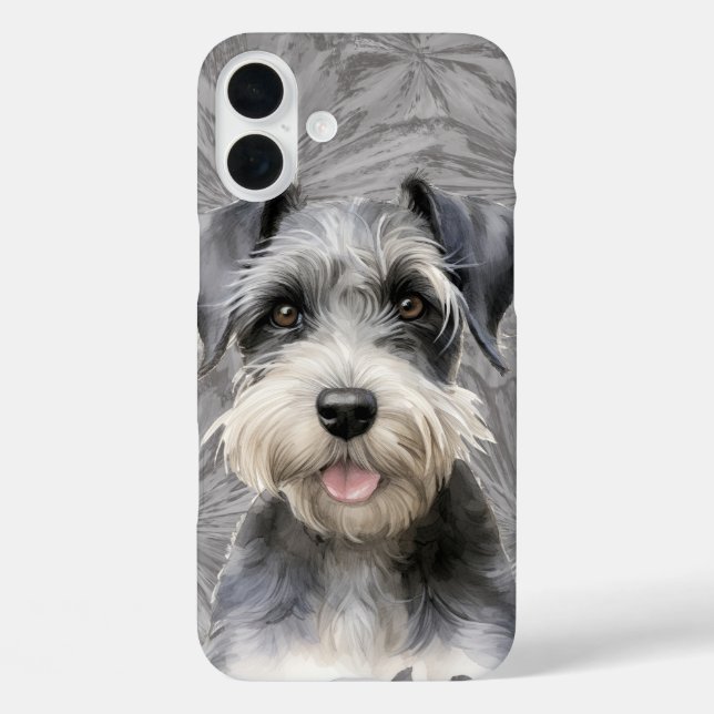 NIEDLICH MINIATURE SCHNAUZER PUPPY HUND Case-Mate iPhone HÜLLE (Rückseite)