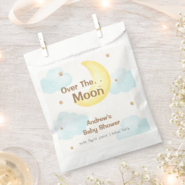 Niedlich Minimalistisch über der Mond-Babydusche Geschenktütchen