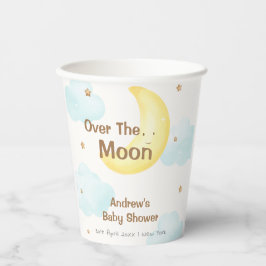 Niedlich Minimalistisch über der Mond-Babydusche Pappbecher