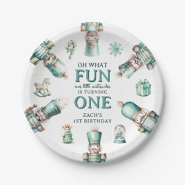 Niedlich Mint Nutcracker Oh, was Spaß 1. Geburtsta Pappteller