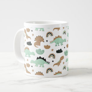 Niedlich Minze Green Dinosaur Muster Jumbo-Tasse