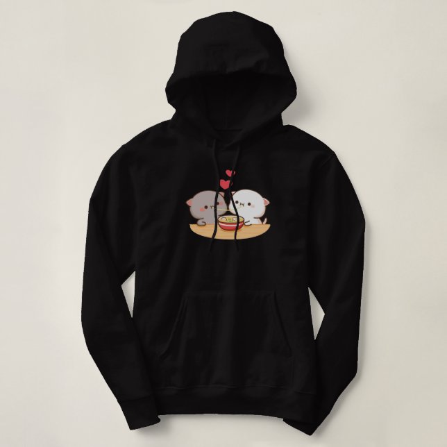 Niedlich Mochi Peach Cat Hoodie (Design vorne)