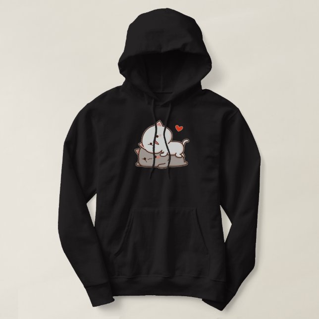 Niedlich Mochi Peach Cat Hoodie (Design vorne)