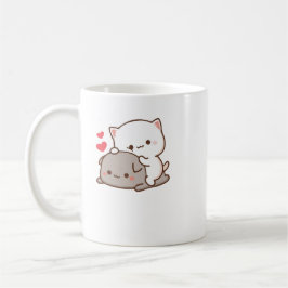 Niedlich Mochi Peach Cat Kaffeetasse