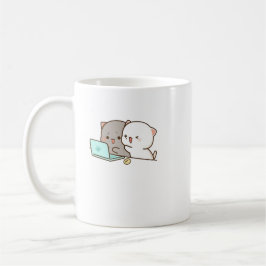 Niedlich Mochi Peach Cat Kaffeetasse