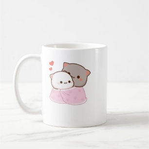 Niedlich Mochi Peach Cat Kaffeetasse