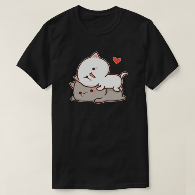 Niedlich Mochi Peach Cat T-Shirt (Design vorne)