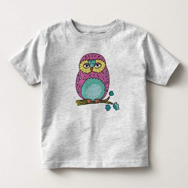 Niedlich Mod Animal Owls Kleinkind T - Shirt Gesch (Vorderseite)