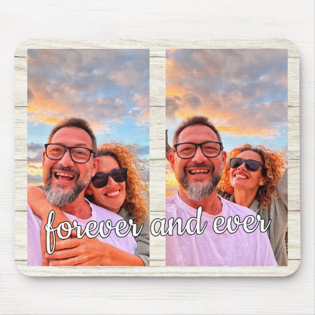 Niedlich-Modern-2-Fotoleime-Monogramm Mousepad (Vorne)