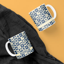 Niedlich Modern Blue Checkered Icons Muster Boy's
