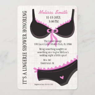 Niedlich Modern Fun Lingerie Brautparty Einladung