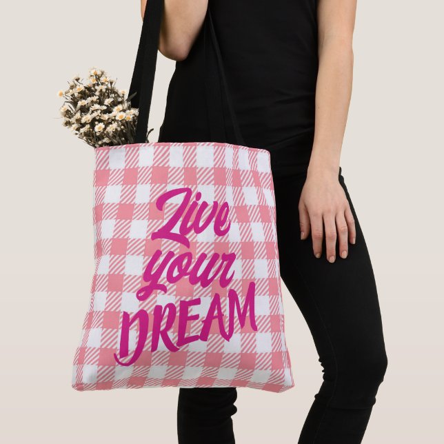 Niedlich Modern Girly White Pink Gingham Kariert (Von Nahem)