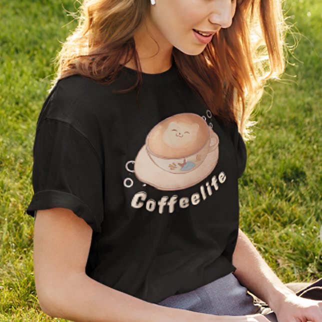 Niedlich & modern Kaffee Lover T-Shirt (Von Creator hochgeladen)