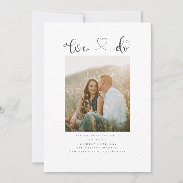 Niedlich-modern Minimalistisch machen wir Foto Sav Save The Date (Vorderseite)