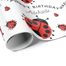 Niedlich Modern Red Ladybug Personalisiert