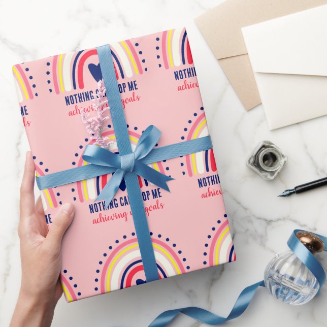 NIEDLICH MODERNE BOHO RAINBOW INSPIRATIONELLE QUOT GESCHENKPAPIER (Schenken)