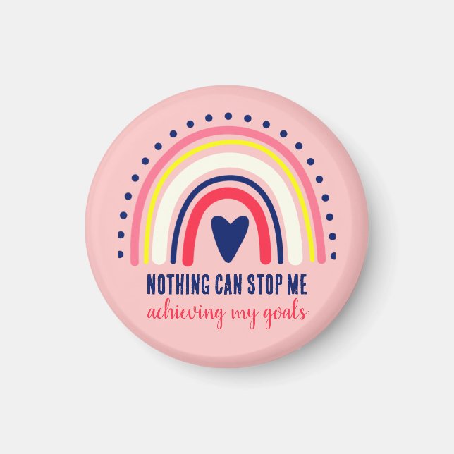 NIEDLICH MODERNE BOHO RAINBOW INSPIRATIONELLE QUOT MAGNET (Vorne)