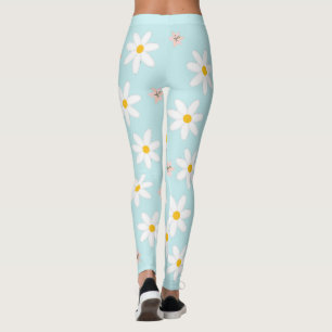 Niedlich Moderne Daisy Lilie Blume Rustikal nahtlo Leggings