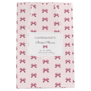 Niedlich Moderne Elegante Girly Pink Bows Mittlere Geschenktüte