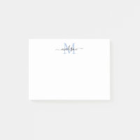 Niedlich-Moderne Girly Script Monogram Dusty Blue