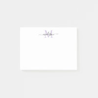 Niedlich-Moderne Girly Script Monogram Lila