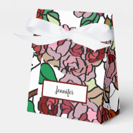 Niedlich Moderne, helle rote Blume Geschenkschachtel