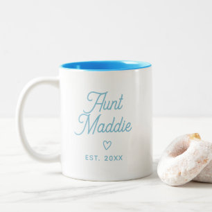 Niedlich-Moderne Kinderkündigung Tante Pregnancy Zweifarbige Tasse