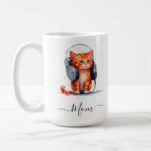 Niedlich Moderne kleine Katze Mama Wasserfarben Or Kaffeetasse