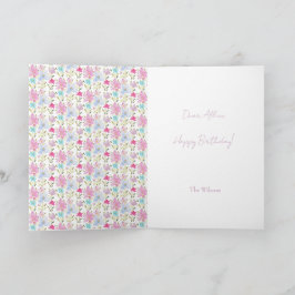 Niedlich Moderne Mit Monogramm Aquarellfarben-Wild Karte