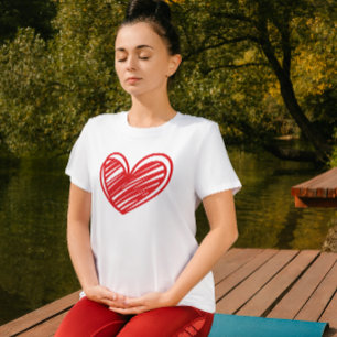 Niedlich Moderne Rote Liebe Herzlich willkommen be T-Shirt