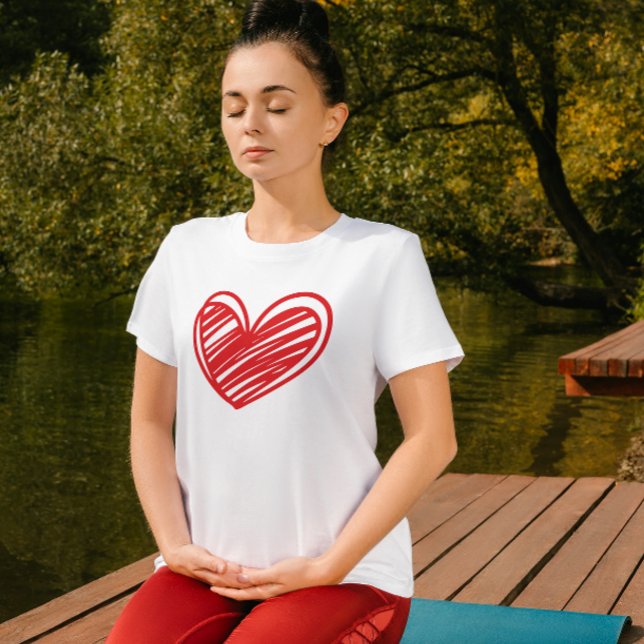 Niedlich Moderne Rote Liebe Herzlich willkommen be T-Shirt (Von Creator hochgeladen)