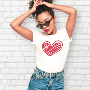 Niedlich Moderne Rote Liebe Herzlich willkommen be T-Shirt