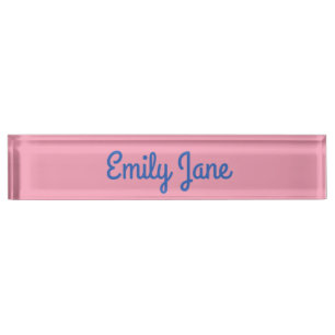Niedlich Moderne Typografie Blau Pink Personalisie Namensplakette