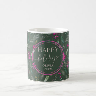 Niedlich Moderne Wasserfarben Happy Holidays Tasse