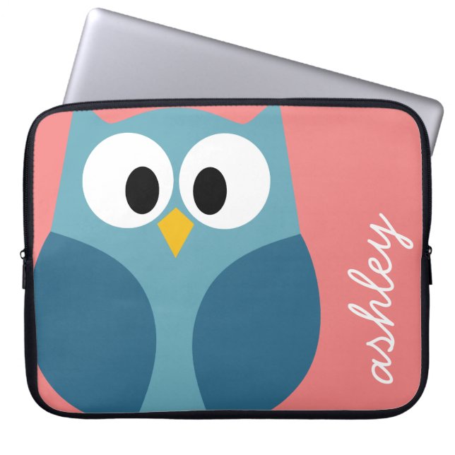 Niedlich Moderner Cartoon mit riesigen Augen Laptopschutzhülle (Vorderseite)