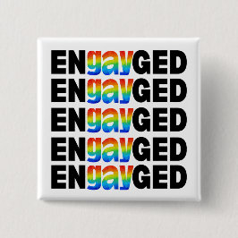 Niedlich Moderner Gay Pride EnGAYged Typografie Button