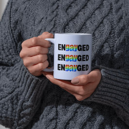 Niedlich Moderner Gay Pride EnGAYged Typografie Mi Kaffeetasse